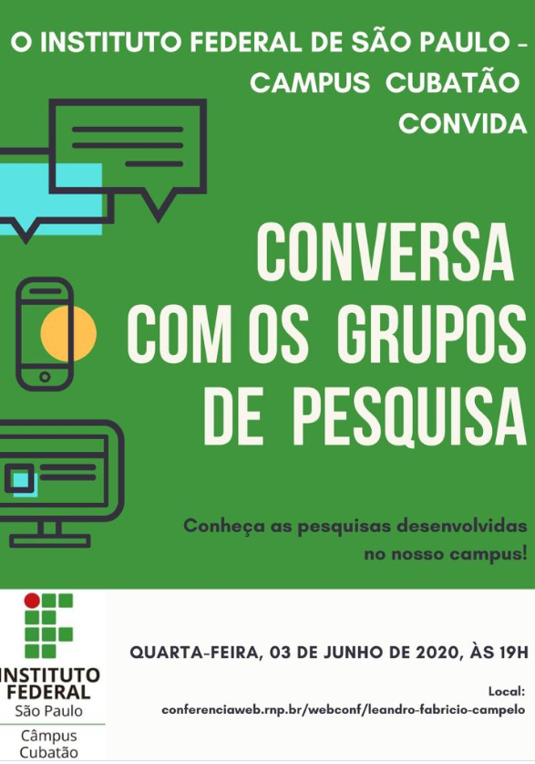 Conversa com os grupos de pesquisa