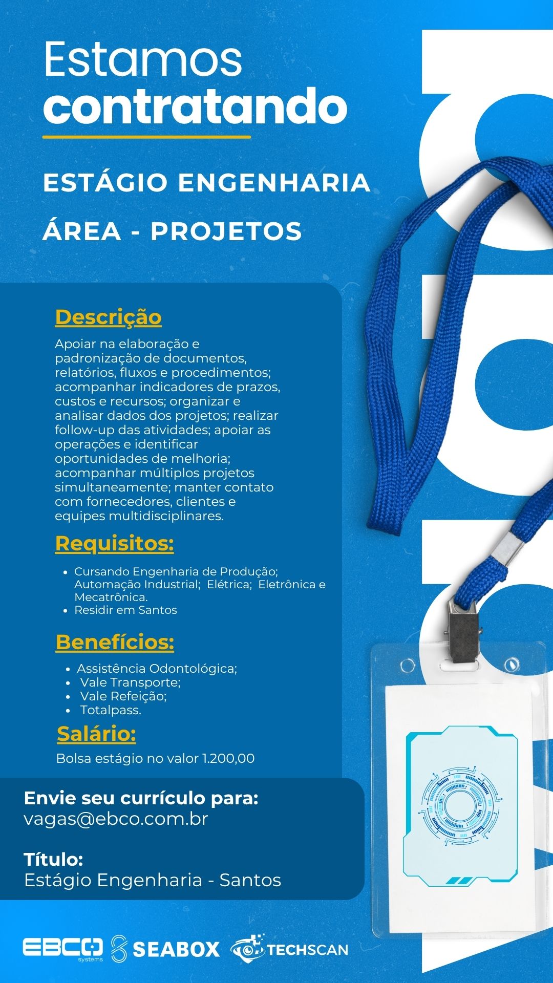 ESTÁGIO ENGENHARIA PROJETOS