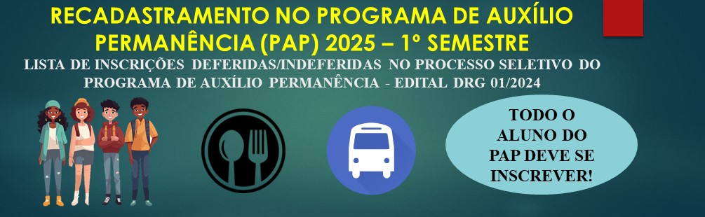 Recadastramento no PAP - 1º semestre de 2025