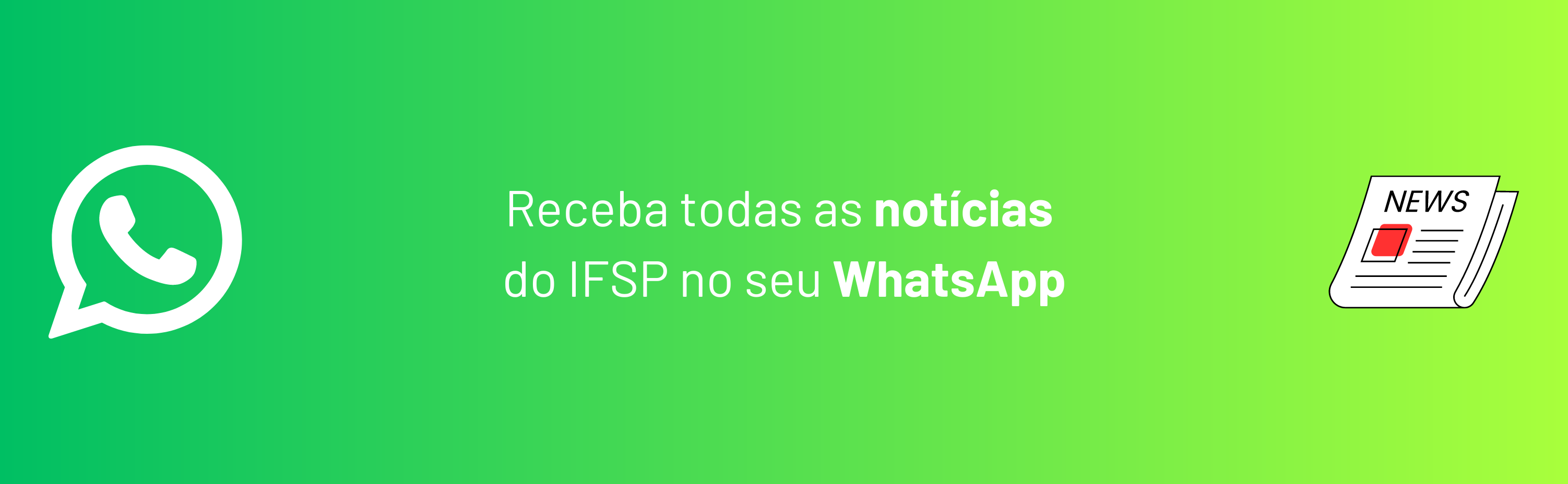 Notícias no WhatsApp - Divulgação de Projeto de Ensino